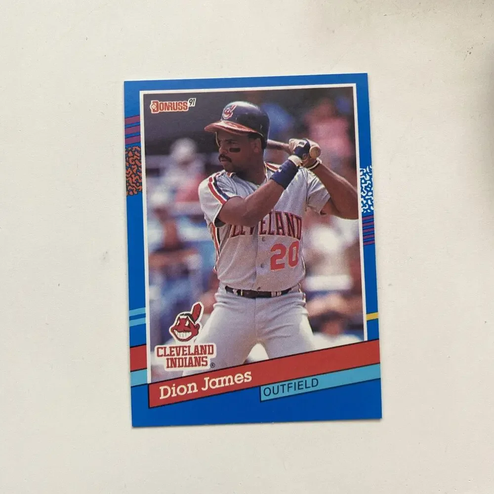 Donruss '91 Dion James (Indians) - Near Mint Baseball Card - Error Card No Dot
